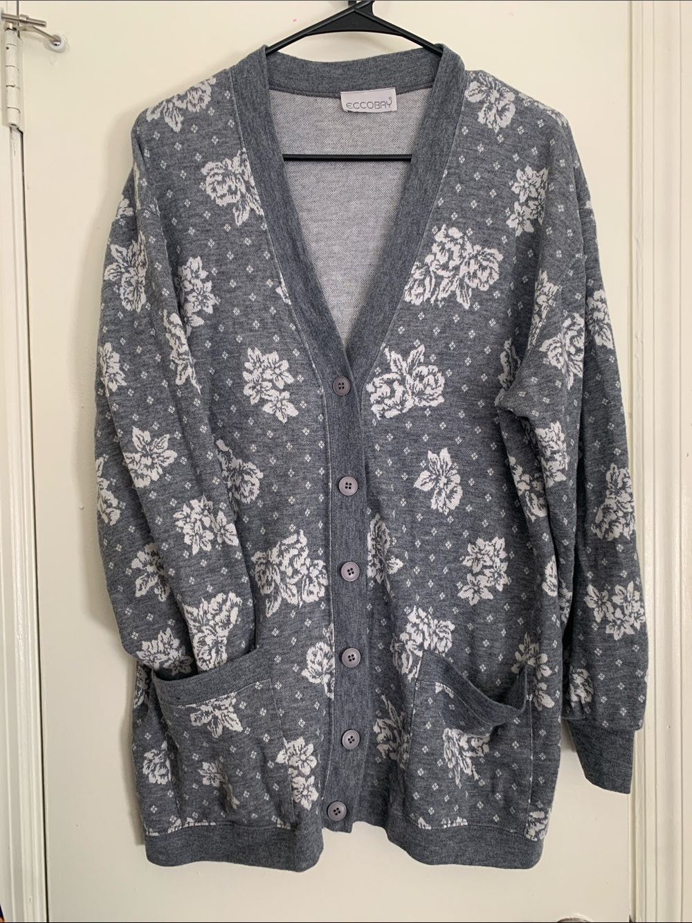 VTG Eccobay Floral Cardigan Grandmacore Button Sweater